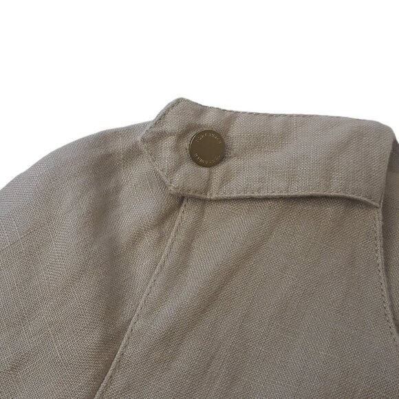 Tory Burch Linen Belted Shift Dress 4 Work Office Party Minimalist Classic - Picture 3 of 10